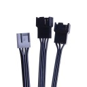 Corsair Style 4 Pin Fan 2 Way Y Splitter Ribbon Cable 50cm to 200cm
