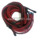 Seasonic Single Sleeved Power Supply Modular Complete Cables Set (Black/Red)