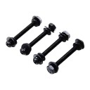 Black Fan Screws Set with Anti-vibration Rubber Rings (4 Pack)