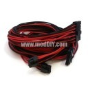 Seasonic X-1250 Single Sleeved Modular Cable Set (Black/Red)