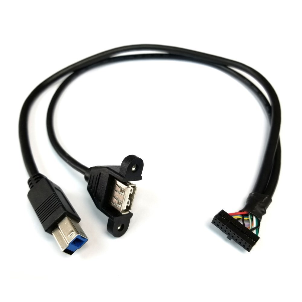 20 USB 3.0 Internal Header to USB 3.0 Type B 2.0 Type A - MODDIY