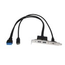 USB 3.2 20Gbps 19 Pin to USB Type C Type E Back Panel Bracket Cable