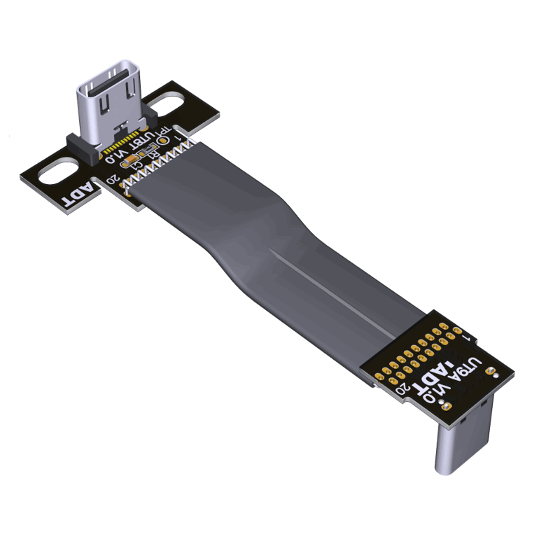 USB 3.2 Front Panel Internal Connector Type E 90 Degree Angled Adapter -  MODDIY