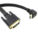Premium High Speed 1080i HDMI to DVI Male Gold Plated Cable (Down Angle)