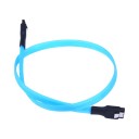SAS SSD High Speed 6Gbps SATA3 Cable High Density Sleeved UV Blue