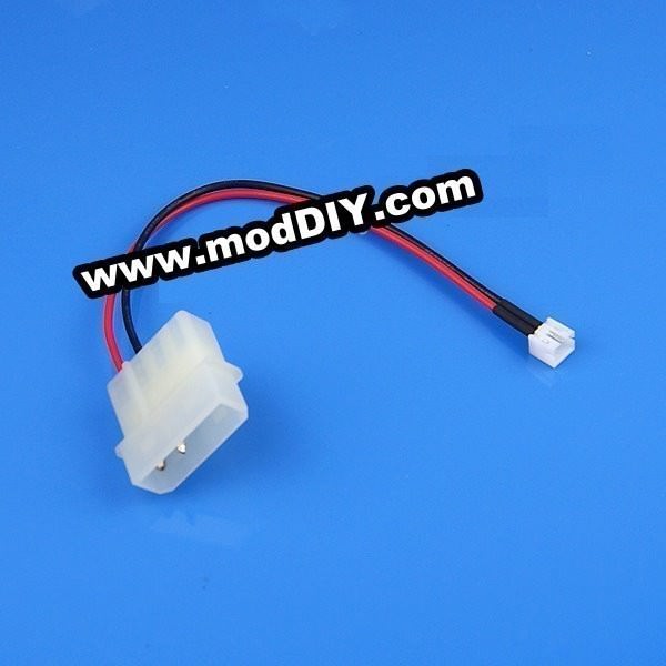 4-Pin Molex Connector (Male) to 2-Pin GPU Mini Fan (Male 2.0mm) - modDIY.com