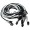 Single Sleeved Power Supply Modular Cables Set Black White for Seasonic