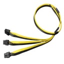 Triple 6Pin PCIE to Open End Split Power Cable