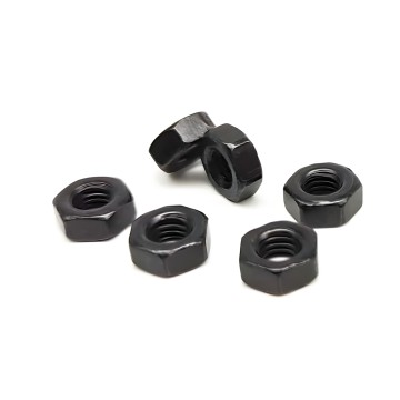 M3 Hex Lock Nut Black Carbon Steel