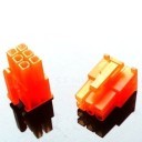 6-Pin PCI-Express Power Female Connector w/ Pins - Orange