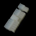 20+4-Pin Motherboard Power Female Connector w/ Pins - Transparent White