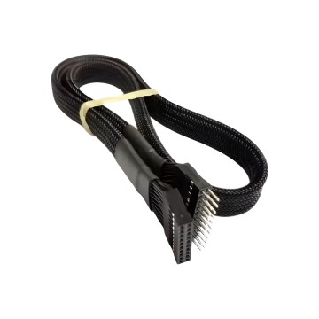 Dupont 2.54mm Pitch 20 Pin Male to Female Extension Black Cable 50cm