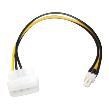 4 Pin Molex Connector Male to Standard 3 Pin Fan Connector Male