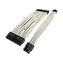 Single Sleeved Short Modular Cable Set Silver for Silverstone SX600G