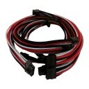 Custom Single Sleeved Modular Cables Red Black Grey for Seasonic