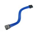 Premium Silicone Wire Single Sleeved 4 Pin Molex Extension Cable (Blue)