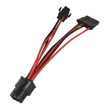 6 Pin to 4 Pin ATX Male and 4 Pin Molex Female 10cm for Silverstone