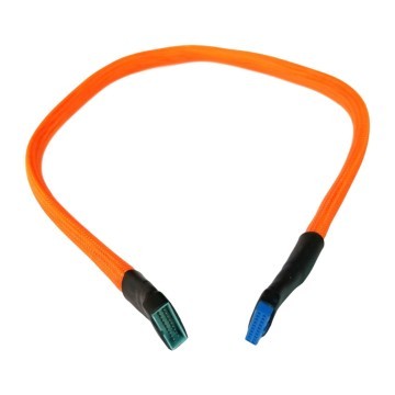 High Quality Sleeved USB 3.0 19-Pin Internal Extension Cable (Orange)