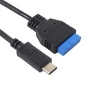 USB 3.1 Type C Male to USB 3.0 19 Pin Motherboard Header Adapter Cable