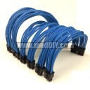 Seasonic Platinum 520 Fanless Single Sleeved Power Supply Modular Cables Set (UV Blue)