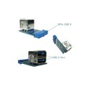 Internal USB 3.0 19-Pin / 20-Pin to Double 2 x USB Type-A Female Adapter PCB Board