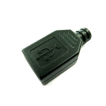 USB Type-A Female Connector - Black