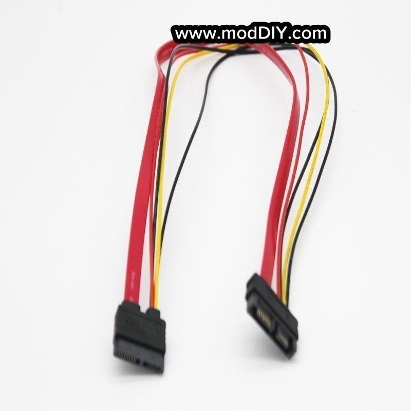 SATA Data Power 6-Pin + 7-Pin Slimeline Extender Extension Cable