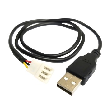 USB 5V Connection to Case Fan Power 3 Pin Adaptor Cable 60cm