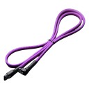 Premium High Speed SATA Sleeved Cable with Latch UV Purple