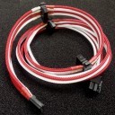 Silverstone ST-1200-G Evolution Premium Single Sleeved Molex/Floppy Modular Cables (Red/White)