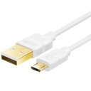Premium Micro USB Fast Charge Cable with Gold Plated Connector (White)