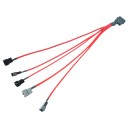 Premium Single Braid Sleeved Molex 4 Pin to 5 x Fan Conversion Cable