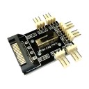 SATA Power Distribution PCB 6 Way 3 Pin Block Fan Hub Power Splitter