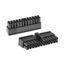 MODDIY ATX 24 Pin Female Connector Housing Black