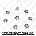M3 Hex Lock Nut - Silver Carbon Steel
