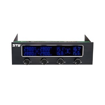 4 Channel Multi Fan Controller Color Variable LEDs Aluminum Panel