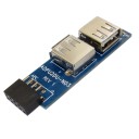 Internal USB 9 Pin to Dual 2 x USB Type A Female Adapter PCB Board