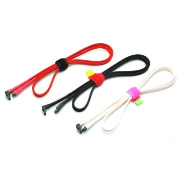Sleeved SATA Data Cable - 100cm - Black / Red / White