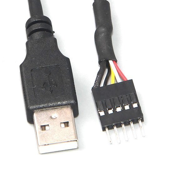 13cm USB 2.0 A Female Jack to 5 Pin Female 0.1" USB Header Motherboard Cable