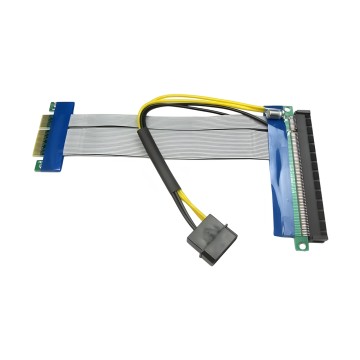 PCIE 4X to 16X Riser Card Flexible Ribbon Extender Cable