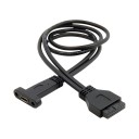USB 3.1 Internal 20 Pin Female to USB C Type C Panel Mount Cable