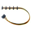 SATA to 5x SATA 5 Pin Extension Splitter Cable 41cm