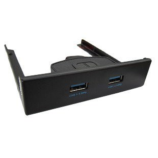 USB 3.0 Front Panel 2-Port Hub for 3.5" Drive Bay