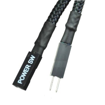 High Quality Sleeved Power SW 2-Pin Internal Header Extension Cable (50cm)