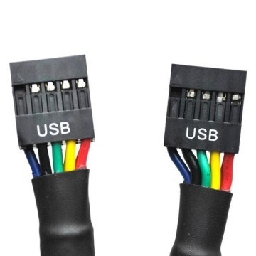 High Quality Sleeved USB 9-Pin Internal Female to Female Cable (30cm)