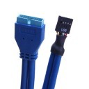 USB 3.0 19-Pin Male Header to USB 2.0 9-Pin Female Header Cable