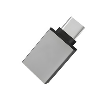 USB 3.1 Type A Female to USB 3.1 Type C Male OTG Metal Adapter Silver
