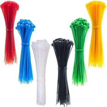 Multi Color Nylon Wire Cable Zip Tie Wrap 100mm to 300mm 6 Colors