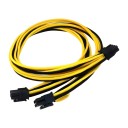 Premium Custom Dual 8 Pin PCIE PSU Modular Cable for ASRock