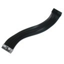 Premium Silicone Wire Single Sleeved 24 Pin ATX Main Power Extension Cable (Black)